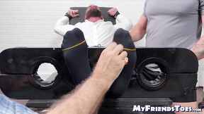 Bushy Diesel Varak squirmed & twitched in a tickle torment by hunky Hayden Hun