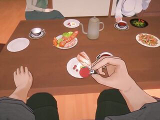 Having sex with everybody whilst the father is away NTR