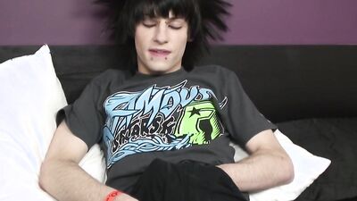 Rocker Boyz - Crazy Hair Emo Twink Wanks His Dick