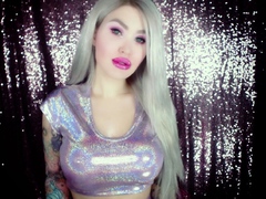 Cute blonde teen in blue panties masturbation on webcam