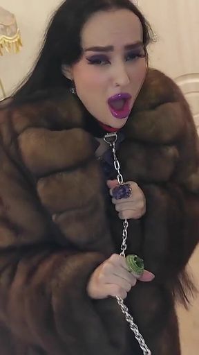 Man Fucks My Fur Coat, Face, Tits and Cums