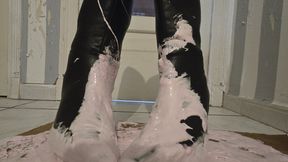 Princess glue her black stiletto boots with melted Marshmallow and abandon the ruined boots