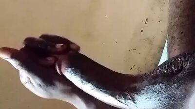 Daddy home alone masterbating with his 9inc cock anal fingering and cummimg