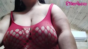Body Worship - POV Mature BBW, in Red Mesh Seducing You
