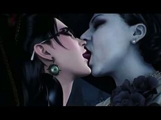 Crossover videogame lesbo movie scene Artificial intelligence Resident heartless Bayonetta