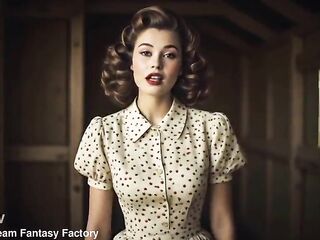 1940's Housewife Dream, Banging My Neighbors Lonely Sexually excited Housewife Whilst Her Spouse Is Away At War (Vintage, Anal, Facial, Ideal Melons, Disrobe Tease) -AI Generated