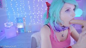 cherrycrush - horny bulma from dragon ball trains anal and rides a big cock 🔥