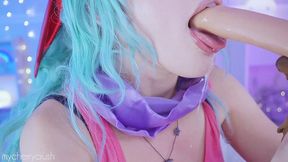 cherrycrush - horny bulma from dragon ball trains anal and rides a big cock 🔥