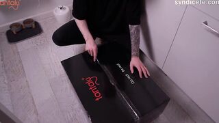 Tanked the delivery chick for getting heavy parcel - theesome with doll - tantaly doll