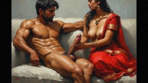 Indian milf fucked in kitchen by her father in law