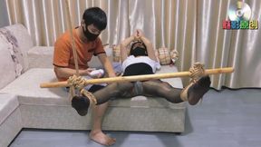 chinese slut in stockings rope bondage