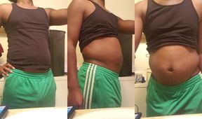 Gay guy spews thick juicy burp after belly bloat gets nasty