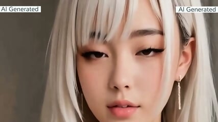 Blonde AI Babe Tiny Hole Gets Creampied - AI Generated