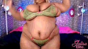 BBW Tiny Spring Lingerie Stripdown and Jerk Off Encouragement (MP4 Version)