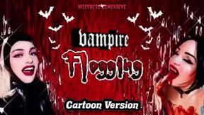 CARTOON VERSION Leather Vampire Femdom Flogs you (MP4 format)