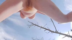 Huge Ass Desperate Power Pissing on Public Beach