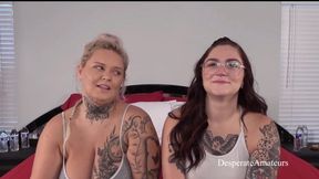 Raw casting Desperate Amateurs Mila Barbie Iris C Stylex getting their pussies stretched out