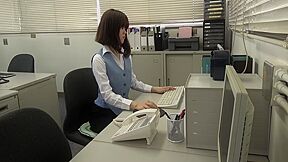 Japanese Babe Takes A Hard Pounding In The Office