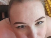 Blowjob Facial Compilation - Slutty girlfriend sucks big cock and get huge cumshots on her face