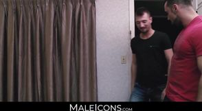 MaleIcons.com - Gay dude's intense anal play with muscular and hairy friend's big coc