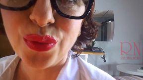 Office Obsession &mdash;  The naked secretary in the office puts on nylon &mdash;  underwear &mdash;  stockings &mdash;  office 11