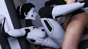 Busty 3D AI Sex Robot Gets Fingered Hard & Fucked for Massive Facial Cumshot