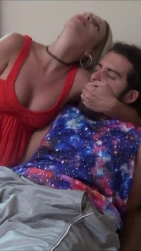 Tied, Gagged and Cock Teased by Stepmom: She Made Me Cum in My Pants