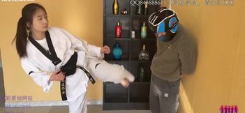 176cm, 78kg Karate Girlfriend Powerful Kick, Round 1