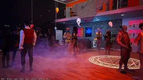 Spooky Halloween Seduction: Vixen Takes Thick Cock in Animated Thriller