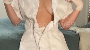 Vintage Nurse Dildo Fucking with Vibrator to Orgasm 4K