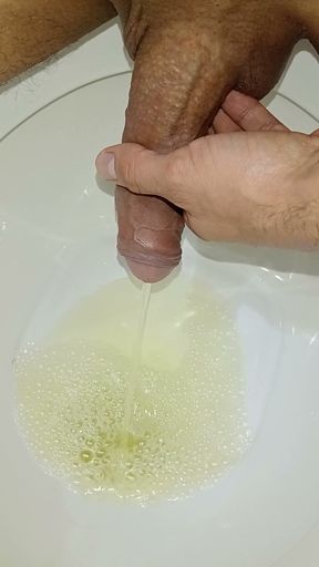 PISSING DESPERATE IN PUBLIC BATHROOM, BIG COCK AND VENOZA, INTENSE MASTURBATION ALMOST CAUGHT ME   Clip 1