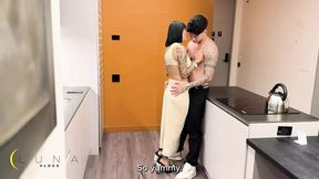 Stepsiblings fuck and cum hard in private