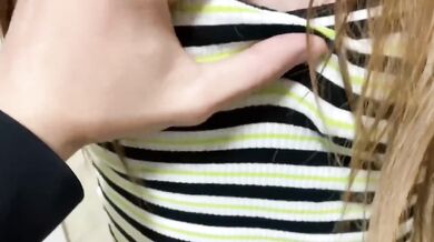 Teen neighbor deepthroats my cock in elevator POV