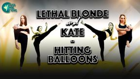 LETHAL BLONDE AND KATE - HITTING BALLOONS