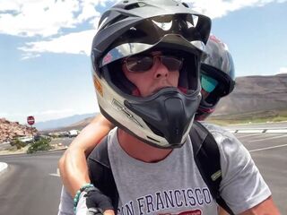 Las Vegas motorcycle ride leads to some hawt joy!