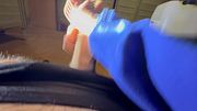 POV - Skinny guy risky jerk off at workplace’s locker room