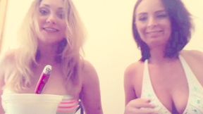 Ashley and Kate PXE Eat noodles Mobile