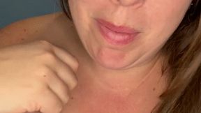 BBW MILF Dildo ball sucking