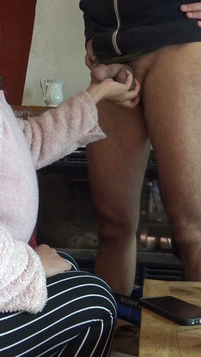 pregnant stepmom lets horny stepson ejaculate all over her   Clip 1