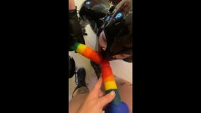 Using Our Latex Fuckdoll @miss_dearg