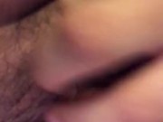 Rubbing my big throbbing ftm clit