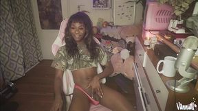 transparent fleshlight cock milking - trans girl vanniall stuffs her bbc in clear toy and cums on her own face! full cam show