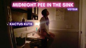 midnight pee in the sink