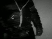 Leather Wanking in Night Vision Cam