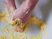 Fun with butter and dildo