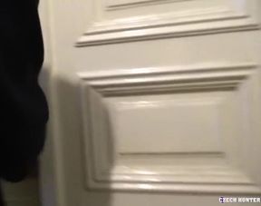Big dude offers money to fuck tight Czech hunk raw doggy style
