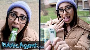 Ale Danger demonstrating how far she can deepthroat a big fat cock