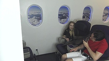 Foot fetish sex with stewardess while in air plane-Segment 1