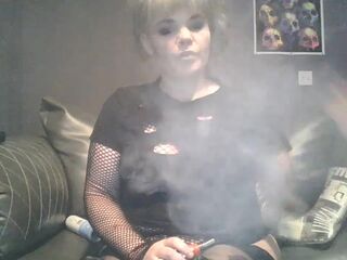 Just looking hawt, listening to metal and blowing clouds