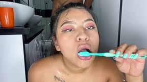 cum brushing and piss drinking